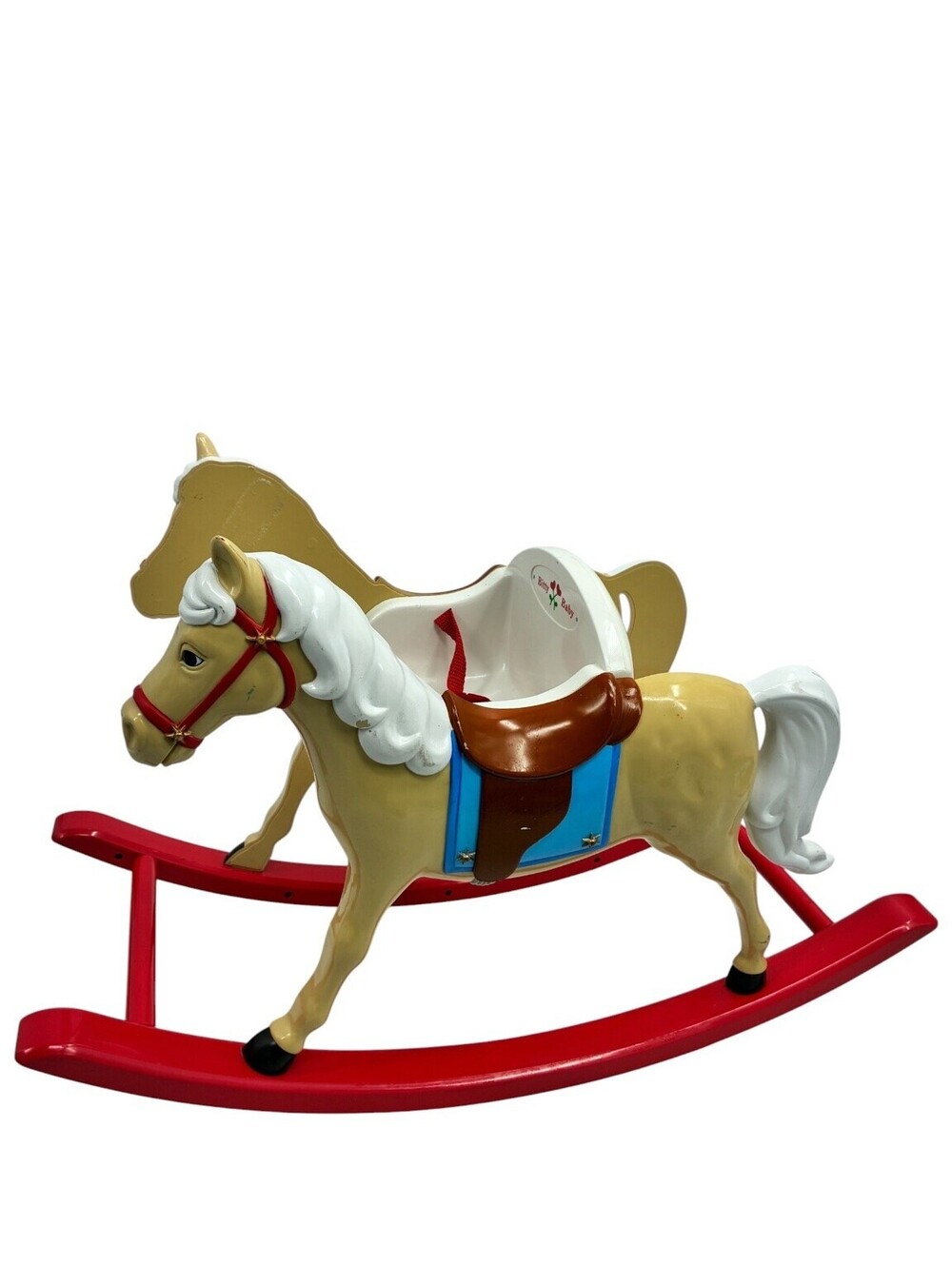 Vintage American Girl Bitty Baby Doll Rocking Horse Rocker Furniture Musical
